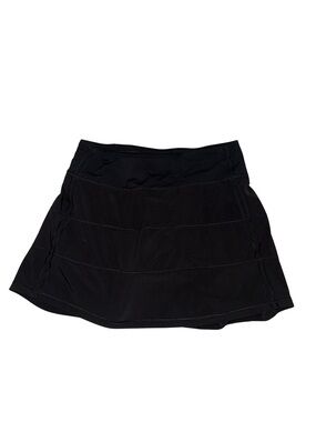 Black Performance Tennis Skirt with Panel Details